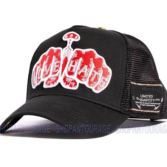 Red Monkey Love Hate RM1416 Limited Edition Unisex Trucker Hat Cap | 3 Colors - Picture 5 of 16